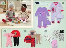 Family Dollar Newborn, Infant, or Toddler Character Sleep Sets or Pant Sets offer