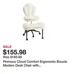 Office Depot Pinmoco Cloud Comfort Ergonomic Boucle Modern Desk Chair with Fold-Out Pet Seat, White offer