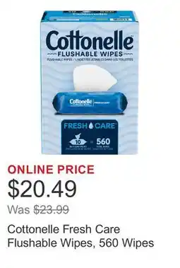 Costco Cottonelle Fresh Care Flushable Wipes, 560 Wipes offer