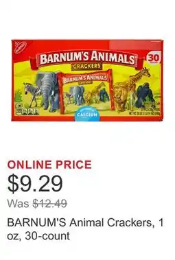 Costco BARNUM'S Animal Crackers, 1 oz, 30-count offer