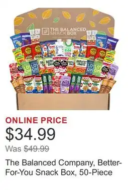 Costco The Balanced Company, Better-For-You Snack Box, 50-Piece offer