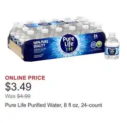 Costco Pure Life Purified Water, 8 fl oz, 24-count offer