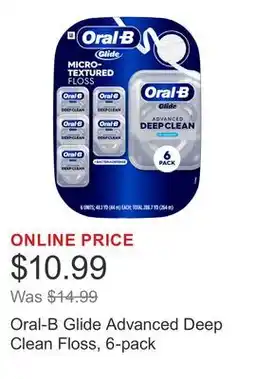 Costco Oral-B Glide Advanced Deep Clean Floss, 6-pack offer