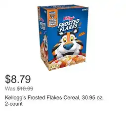 Costco Kellogg's Frosted Flakes Cereal, 30.95 oz, 2-count offer