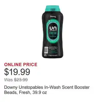 Costco Downy Unstopables In-Wash Scent Booster Beads, Fresh, 39.9 oz offer
