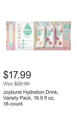 Costco Joyburst Hydration Drink, Variety Pack, 16.9 fl oz, 18-count offer