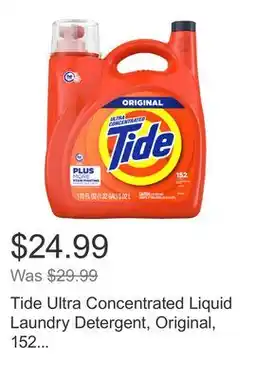 Costco Tide Ultra Concentrated Liquid Laundry Detergent, Original, 152 Loads, 170 fl oz offer