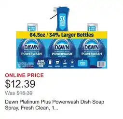 Costco Dawn Platinum Plus Powerwash Dish Soap Spray, Fresh Clean, 1 Starter Kit + 2 Refills offer