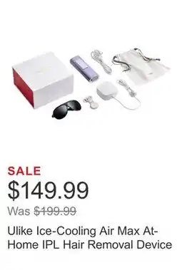 Costco Ulike Ice-Cooling Air Max At-Home IPL Hair Removal Device offer