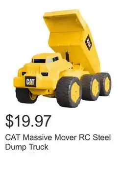 Costco CAT Massive Mover RC Steel Dump Truck offer