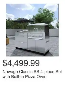 Costco Newage Classic SS 4-piece Set with Built-in Pizza Oven offer
