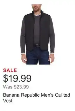 Costco Banana Republic Men's Quilted Vest offer