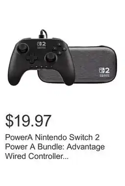 Costco PowerA Nintendo Switch 2 Power A Bundle: Advantage Wired Controller and Slim Case offer