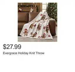 Costco Evergrace Holiday Knit Throw offer