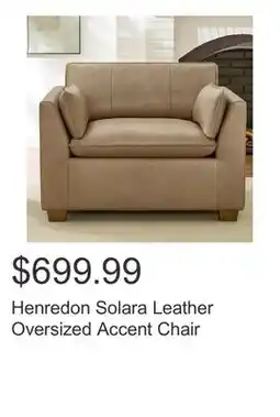 Costco Henredon Solara Leather Oversized Accent Chair offer
