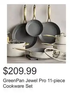 Costco GreenPan Jewel Pro 11-piece Cookware Set offer