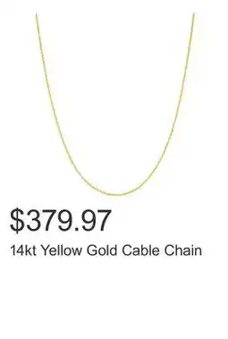 Costco 14kt Yellow Gold Cable Chain offer