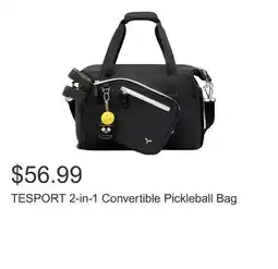 Costco TESPORT 2-in-1 Convertible Pickleball Bag offer