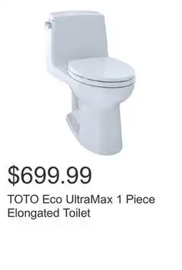 Costco TOTO Eco UltraMax 1 Piece Elongated Toilet offer