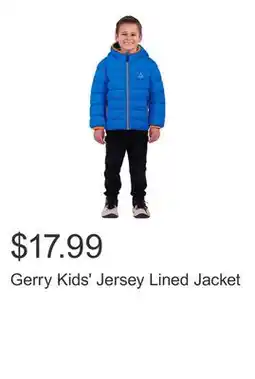 Costco Gerry Kids' Jersey Lined Jacket offer