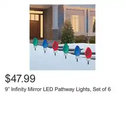 Costco 9 Infinity Mirror LED Pathway Lights, Set of 6 offer