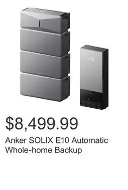 Costco Anker SOLIX E10 Automatic Whole-home Backup offer