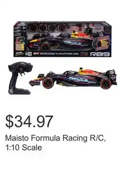 Costco Maisto Formula Racing R/C, 1:10 Scale offer