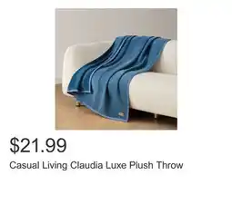 Costco Casual Living Claudia Luxe Plush Throw offer