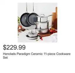 Costco Henckels Paradigm Ceramic 11-piece Cookware Set offer