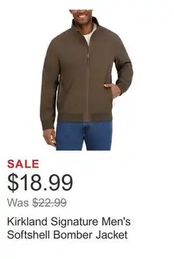 Costco Kirkland Signature Men's Softshell Bomber Jacket offer
