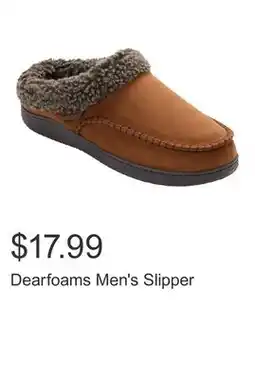Costco Dearfoams Men's Slipper offer