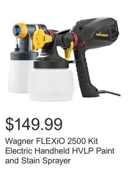 Costco Wagner FLEXiO 2500 Kit Electric Handheld HVLP Paint and Stain Sprayer offer