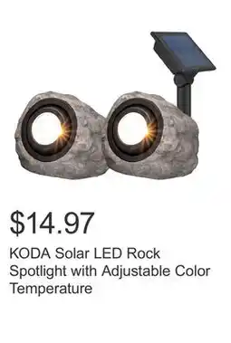 Costco KODA Solar LED Rock Spotlight with Adjustable Color Temperature offer