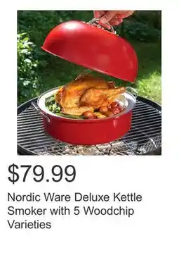 Costco Nordic Ware Deluxe Kettle Smoker with 5 Woodchip Varieties offer