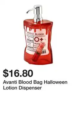Belk Avanti Blood Bag Halloween Lotion Dispenser offer