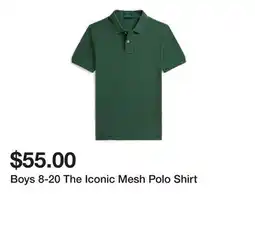 Belk Boys 8-20 The Iconic Mesh Polo Shirt offer
