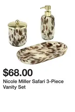 Belk Nicole Miller Safari 3-Piece Vanity Set offer