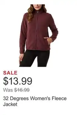 Costco 32 Degrees Women's Fleece Jacket offer