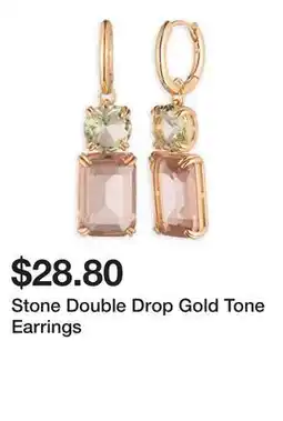 Belk Stone Double Drop Gold Tone Earrings offer