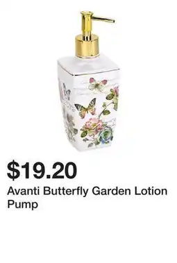 Belk Avanti Butterfly Garden Lotion Pump offer