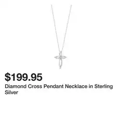 Belk Diamond Cross Pendant Necklace in Sterling Silver offer