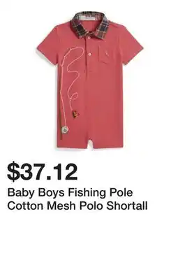 Belk Baby Boys Fishing Pole Cotton Mesh Polo Shortall offer