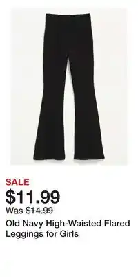 Old Navy Old Navy High-Waisted Flared Leggings for Girls offer