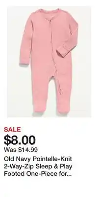 Old Navy Old Navy Pointelle-Knit 2-Way-Zip Sleep & Play Footed One-Piece for Baby offer