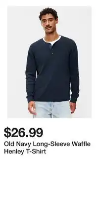 Old Navy Old Navy Long-Sleeve Waffle Henley T-Shirt offer