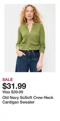 Old Navy Old Navy SoSoft Crew-Neck Cardigan Sweater offer