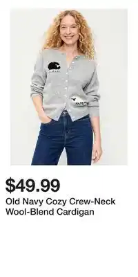 Old Navy Old Navy Cozy Crew-Neck Wool-Blend Cardigan offer