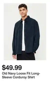 Old Navy Old Navy Loose Fit Long-Sleeve Corduroy Shirt offer