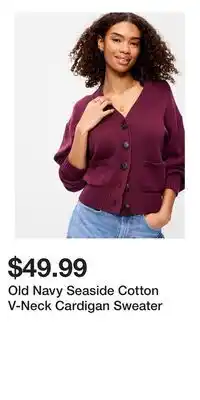 Old Navy Old Navy Seaside Cotton V-Neck Cardigan Sweater offer