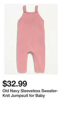 Old Navy Old Navy Sleeveless Sweater-Knit Jumpsuit for Baby offer